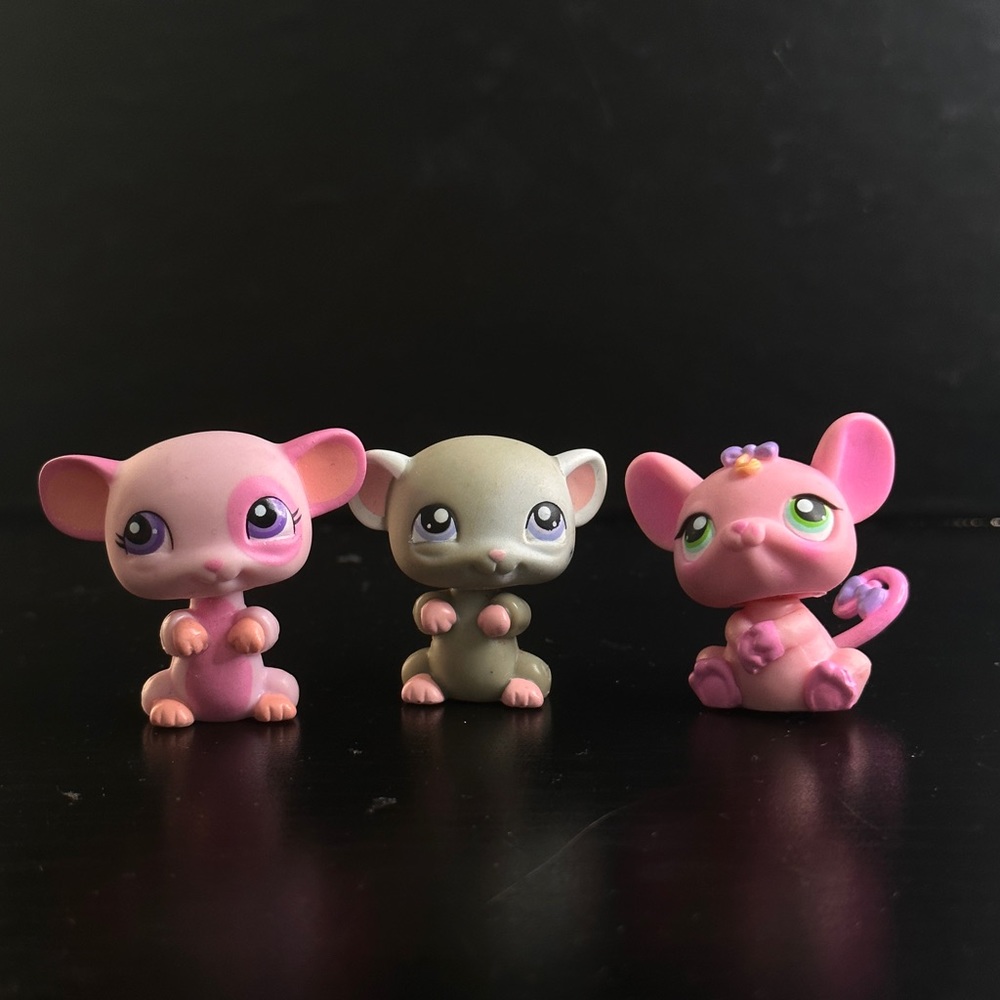 LPS Mouse Bundle of 3 - Authentic Littlest Petshop